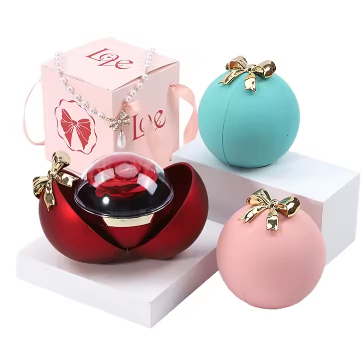 Empaque bola Rosa y Collar de corazon 316L😍🥰